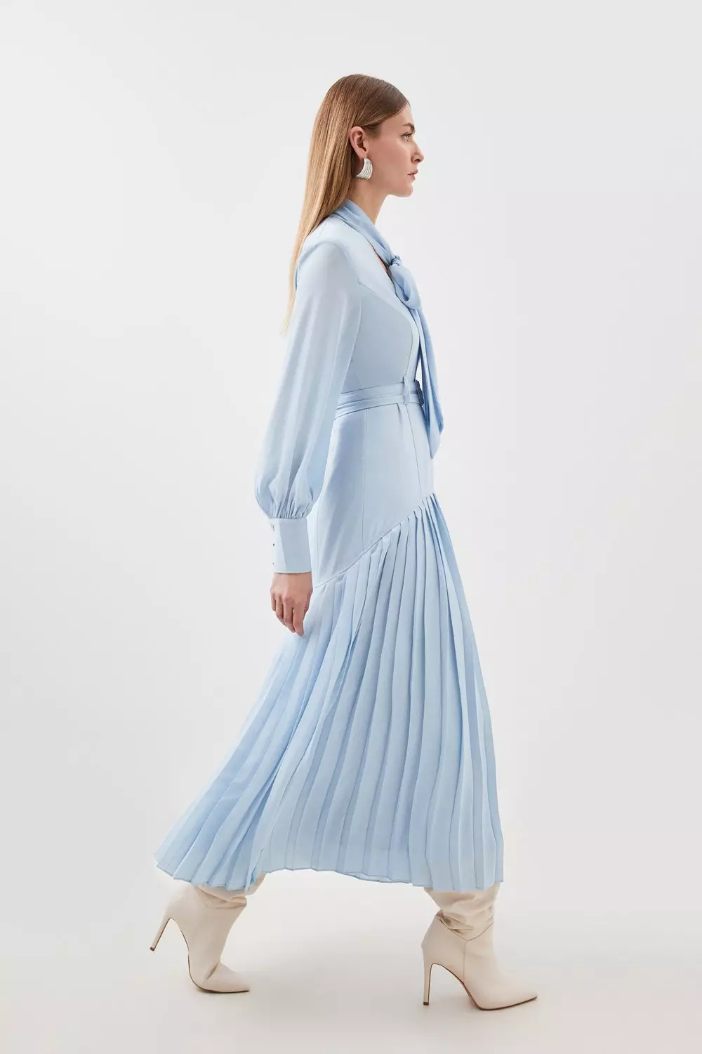 Karen Millenジャージーポンテジョーゼットミックスミディドレス bkk15495_baby blue_xl_2?$